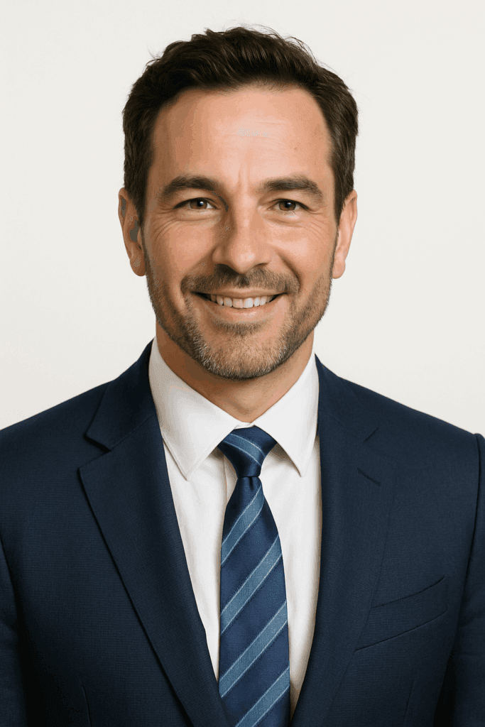 Professional photo of Lukek., in business casual clothing,  BC Realtor who credits Realty Academy's structured approach for his exam success